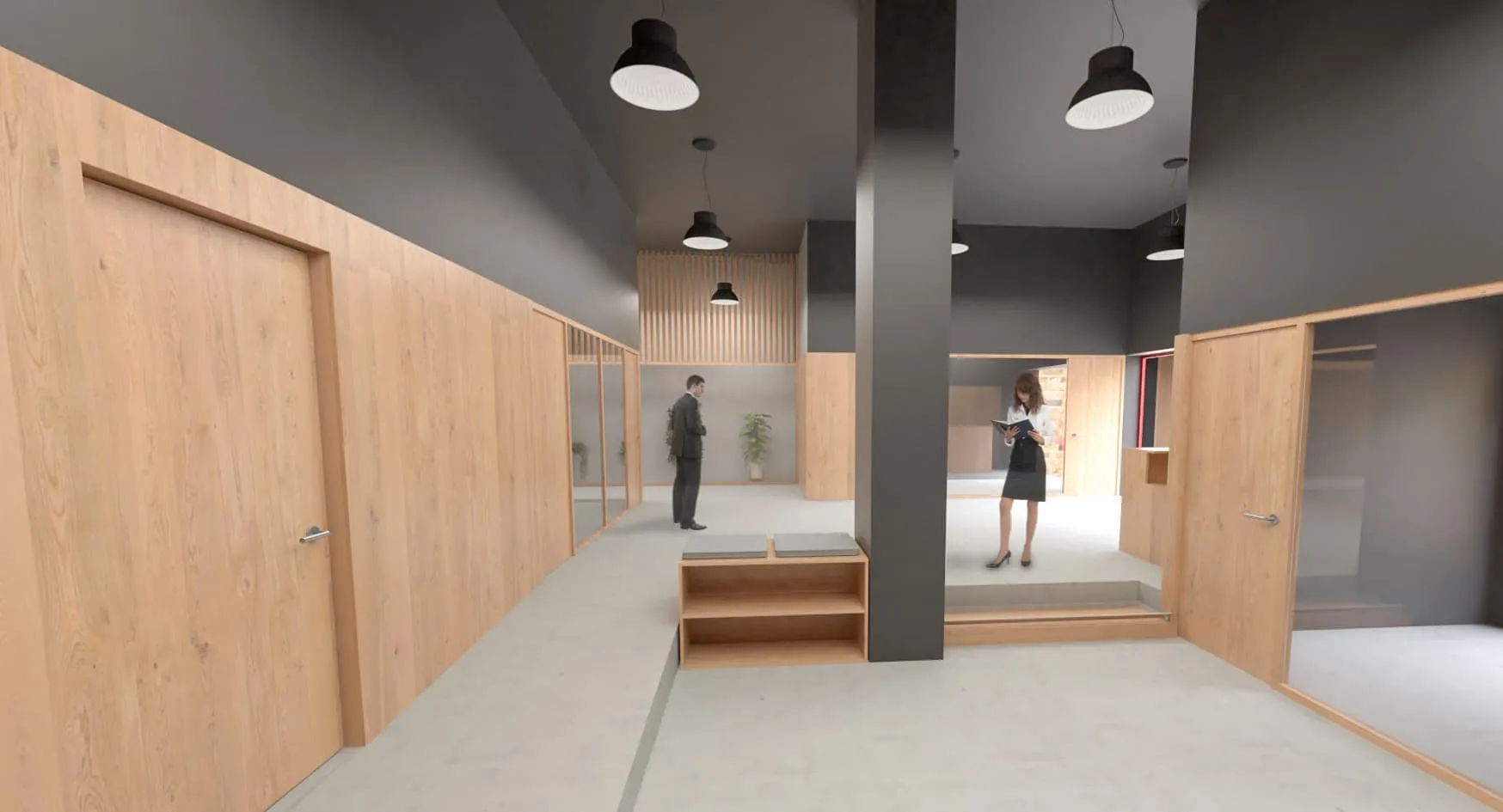 Actividade e deseño interior para Coworking